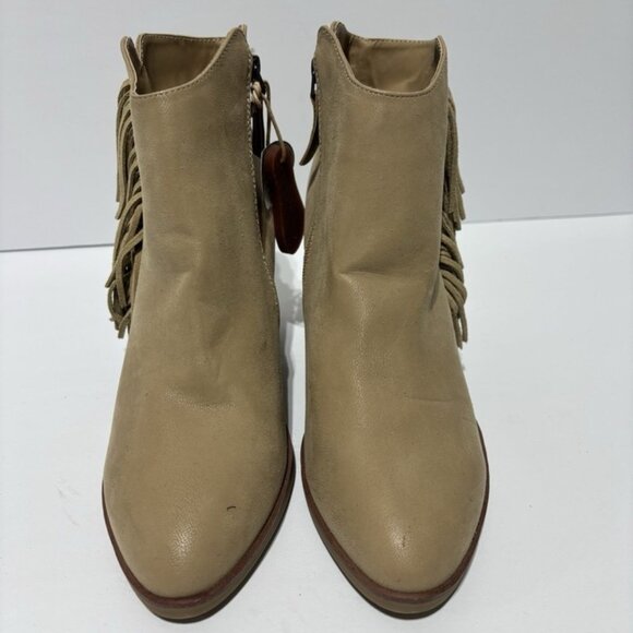 Mia Women’s Cisco Fringe Ankle Booties Natural, Size 9 M - Picture 3 of 6